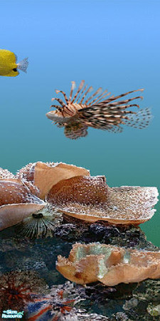 Sims 2 — Coral Mural 4 by Windkeeper — Part of seamless 4-panel coral mural.