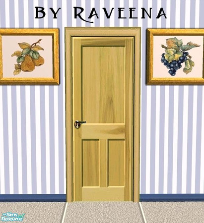 Sims 2 — Interior Door - 4 by Raveena — Part of the Interior Door set.You need BitzyBus's mesh file for this object to