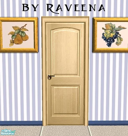 Sims 2 — Interior Door - 7 by Raveena — Part of the Interior Door set.You need BitzyBus's mesh file for this object to
