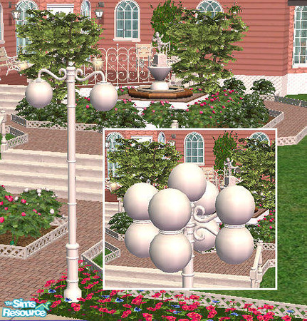 Sims 2 — Nostalgic Park Globe Light 12 in white by chrissy6930 — Recolor of Nostalgic Park Globe Light 12 in white. Shows