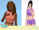 Sims 4 — Summer Beach Run Top by Dissia — Short tank top in covering or transparent version with bra under
