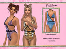 Sims 4 — Swimsuit - Animal print collection by PinkEgo2 — Swimsuit (Animal print collection) Mesh needed. Young adult,