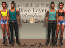 Sims 4 — Base Layer Swim Tank and Sports Bra - Print and Solid by Draven298 — As promised, here is the next set of Base