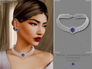 Sims 4 — PATREON - Royal Sapphire Halo Necklace by Glitterberryfly — A royal diamond choker styled necklace No Morphs