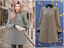 Sims 4 — Heritage check coat dress by MysteriousOo — Classic coat-inspired mini dress featuring a structured silhouette,