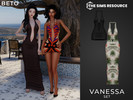Sims 4 — Vanessa - Set by Beto_ae0 — Sexy and summery dress perfect for summer