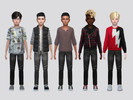 Sims 4 — Nomar Leather Pants Boys by McLayneSims — TSR EXCLUSIVE