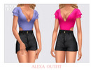 Sims 4 — Alexa Outfit by Black_Lily — YA, A, Teen