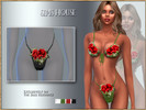 Sims 4 — Rose Bra Bottom Set by Sims_House — Women's Roses lingerie set (top and bottom) for The Sims 4.