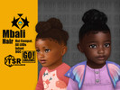 Sims 4 — Mbali Hair by GoAmazons — Afro updo hairstyle for infants.