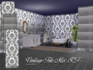 Sims 4 — Vintage Tile Mix SET by matomibotaki — A distinctive mix of tiles, featuring large rectangular tiles covering