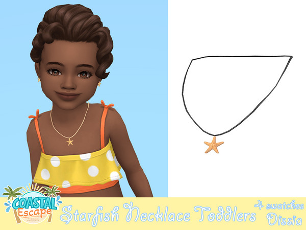 Sims 4 — Starfish Necklace Toddlers by Dissia — Necklace with a star shape pendant