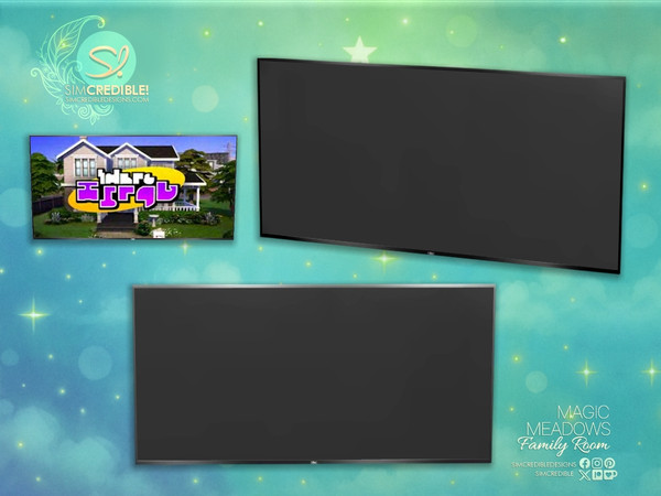Sims 4 — Magic Meadows TV Modern by SIMcredible! — The Magic Meadows Collection is still growing. Now featuring the