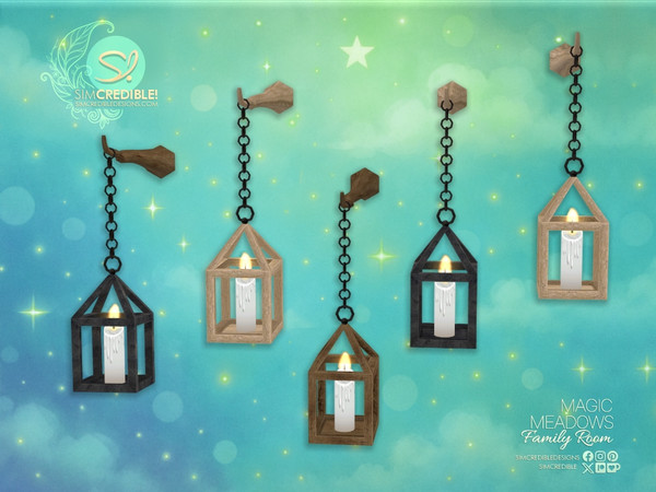 Sims 4 — Magic Meadows TV Room Wall Candle Cage by SIMcredible! — The Magic Meadows Collection is still growing. Now