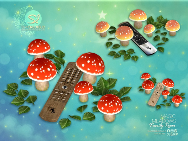 Sims 4 — Magic Meadows TV Room Remote by SIMcredible! — The Magic Meadows Collection is still growing. Now featuring the