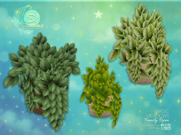 Sims 4 — Magic Meadows TV Room Plant by SIMcredible! — The Magic Meadows Collection is still growing. Now featuring the