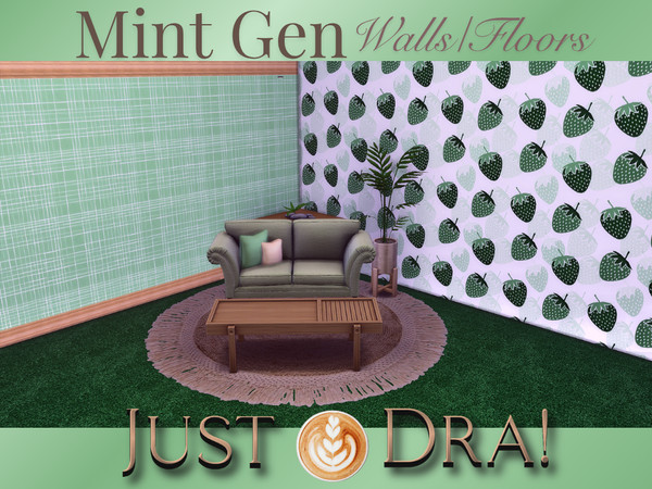 Sims 4 — Mint Gen Walls and Floors by Draven298 — I decided to play the Not So Berry Challenge, with no mods or CC,