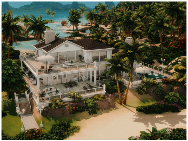 Sims 4 — MM Beach Villa by Merin_Martini — My Sims 4 lots some are inspired from random pictures that I found on the
