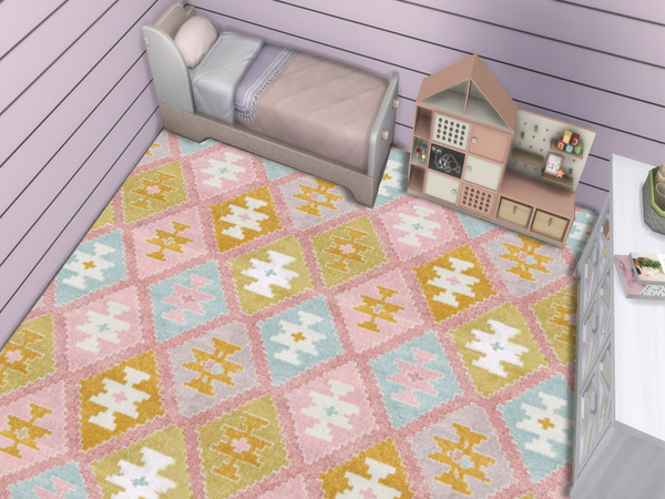 Sims 4 — Cacoon Carpet by lavilikesims — 3 styles of carpet in 4 colours each