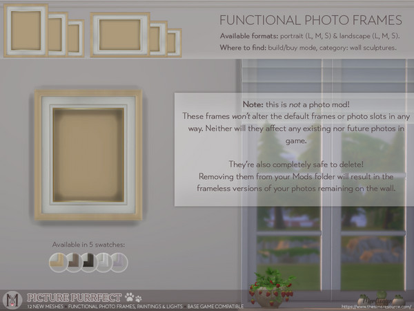 Sims 4 — PP_Frame_Landscape_S_Merlisque by Merlisque — Get ready to make your sims' house a home with this creative new