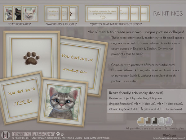 Sims 4 — PP_Quotes_That_Make_Purrfect_Sense_Merlisque by Merlisque — Get ready to make your sims' house a home with this