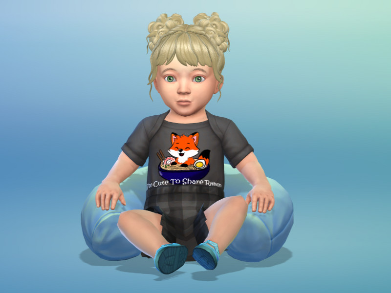 Sims 4 cute fashion CC Soup-er cute infant romper by WriterVengeance