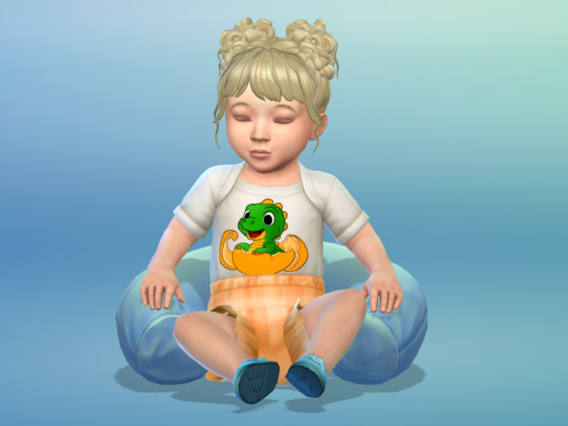 Sims 4 CC Dino Cutie infant onsie by WriterVengeance