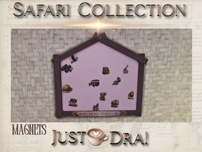Sims 4 CC The Safari Collection Magnet Board | JustDraven by Draven298