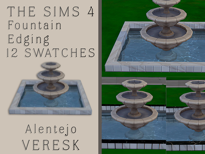 Sims 4 CC VERESK: Alentejo Fountain Edging by Veresk_Veresk