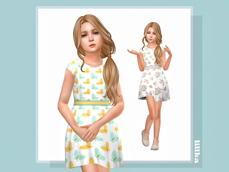 Sims 4 CC Caroline Dress by lillka