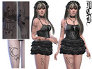 Sims 4 — Moon Thigh Tattoo Right Leg by MaruChanBe2 — Night themed tattoos for your cuties.