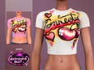 Sims 4 — Cherry T-shirt by Suzue — 12 Swatches for Female