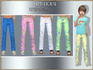 Sims 4 — KIDS' MULTI-COLORED JEANS by Sims_House — KIDS' MULTI-COLORED JEANS