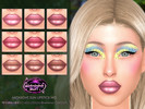 Sims 4 — Midnight Sun Lipstick HQ by Caroll912 — A 9-swatch semi-glossy lipstick inspired by Zara Larsson. It comes in