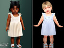 Sims 4 — Infant - Flutter sleeve dress with soft pleated skirt by Garfiel — A lovely infant dress featuring delicate