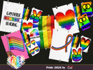 Sims 4 — Pride twenty six by evi — A variety of simple posters which shows that Pride is a celebration of people coming
