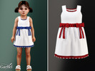 Sims 4 — Toddler - Sleeveless bow dress with playful polka dot accents by Garfiel — A sweet toddler dress featuring a
