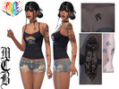 Sims 4 — Lesbian Themed Left Lower Arm Tattoos by MaruChanBe2 — Lesbian themed tattoos for your cuties.