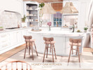 Sims 4 — Honey Oak Kitchen by BlusterSims — Honey Oak Kitchen is a bright, inviting space that blends soft white
