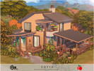 Sims 4 — Sofia - no cc by melapples — a 1 bedroom home for animal lovers . 1st floor: hallway, kitchen, living room,