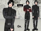 Sims 4 — ZYCT - Male Industrial Top by Helsoseira — Style - High neck, long sleeve with thumb hole goth industrial top.