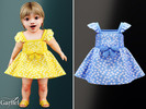 Sims 4 — Infant - Floral bow dress with flutter sleeve charm by Garfiel — A lovely infant dress featuring a soft floral