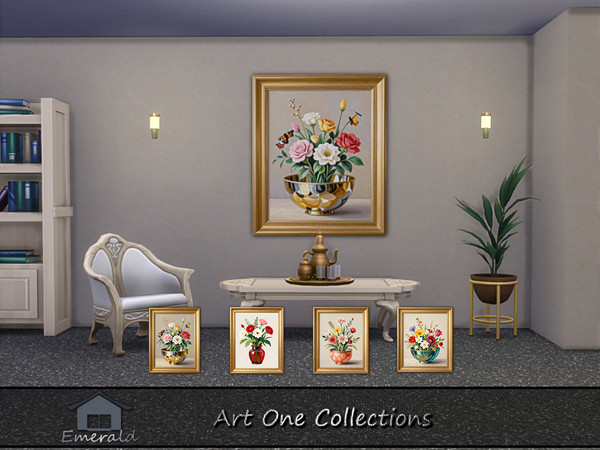 Sims 4 — Art One Collections by Emerald — Flowers symbolize love, beauty, mortality, rebirth, and the fleeting nature of