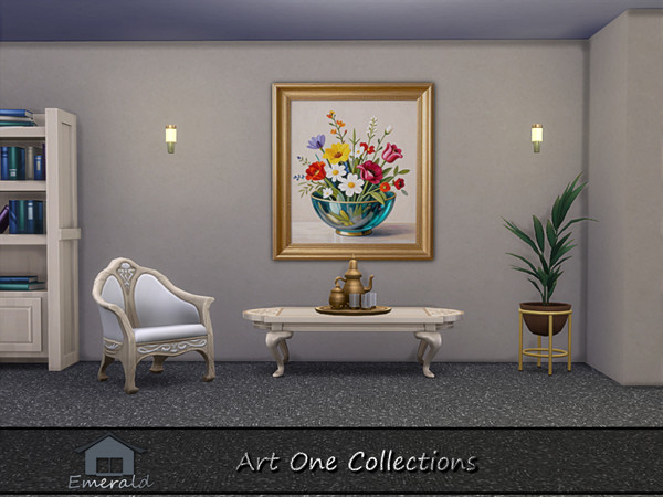Sims 4 — Art one collection 1 by Emerald — Flowers symbolize love, beauty, mortality, rebirth, and the fleeting nature of