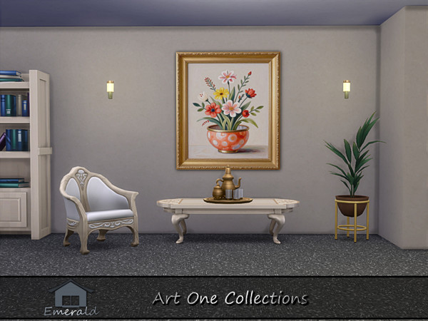 Sims 4 — Art one collection 2 by Emerald — Flowers symbolize love, beauty, mortality, rebirth, and the fleeting nature of
