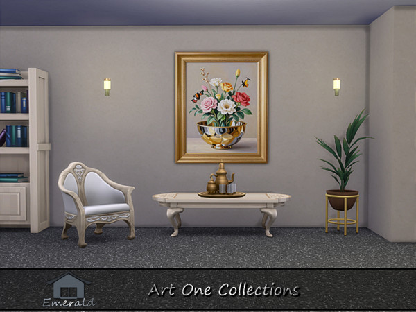 Sims 4 — Art one collection 3 by Emerald — Flowers symbolize love, beauty, mortality, rebirth, and the fleeting nature of