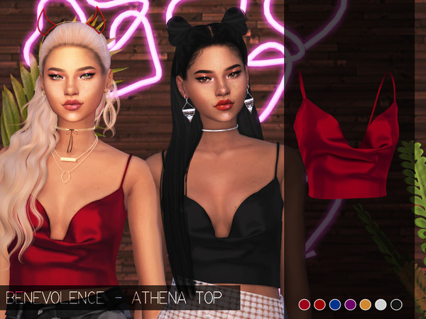 Sims 4 — Benevolence - Athena Top by Luminescent-cc — - Comes in 7 swatches - New Mesh by me - Custom Thumbnail