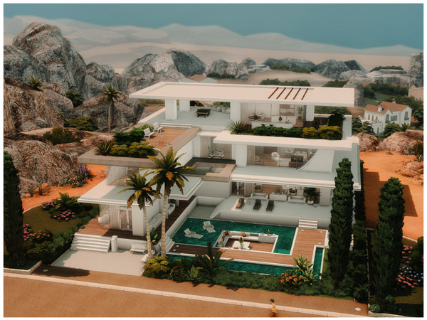 The Sims Resource | MM Modern White Villa