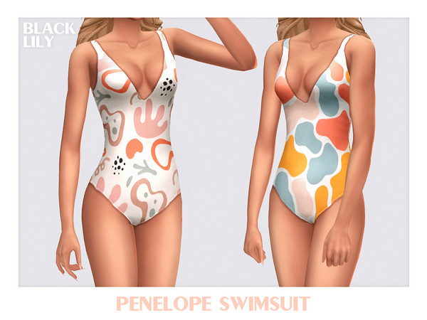 Sims 4 — Penelope Swimsuit by Black_Lily — YA, A, Teen