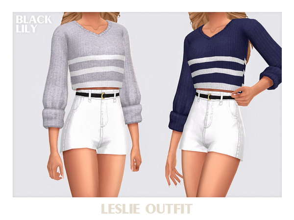 Sims 4 — Leslie Outfit by Black_Lily — YA, A, Teen